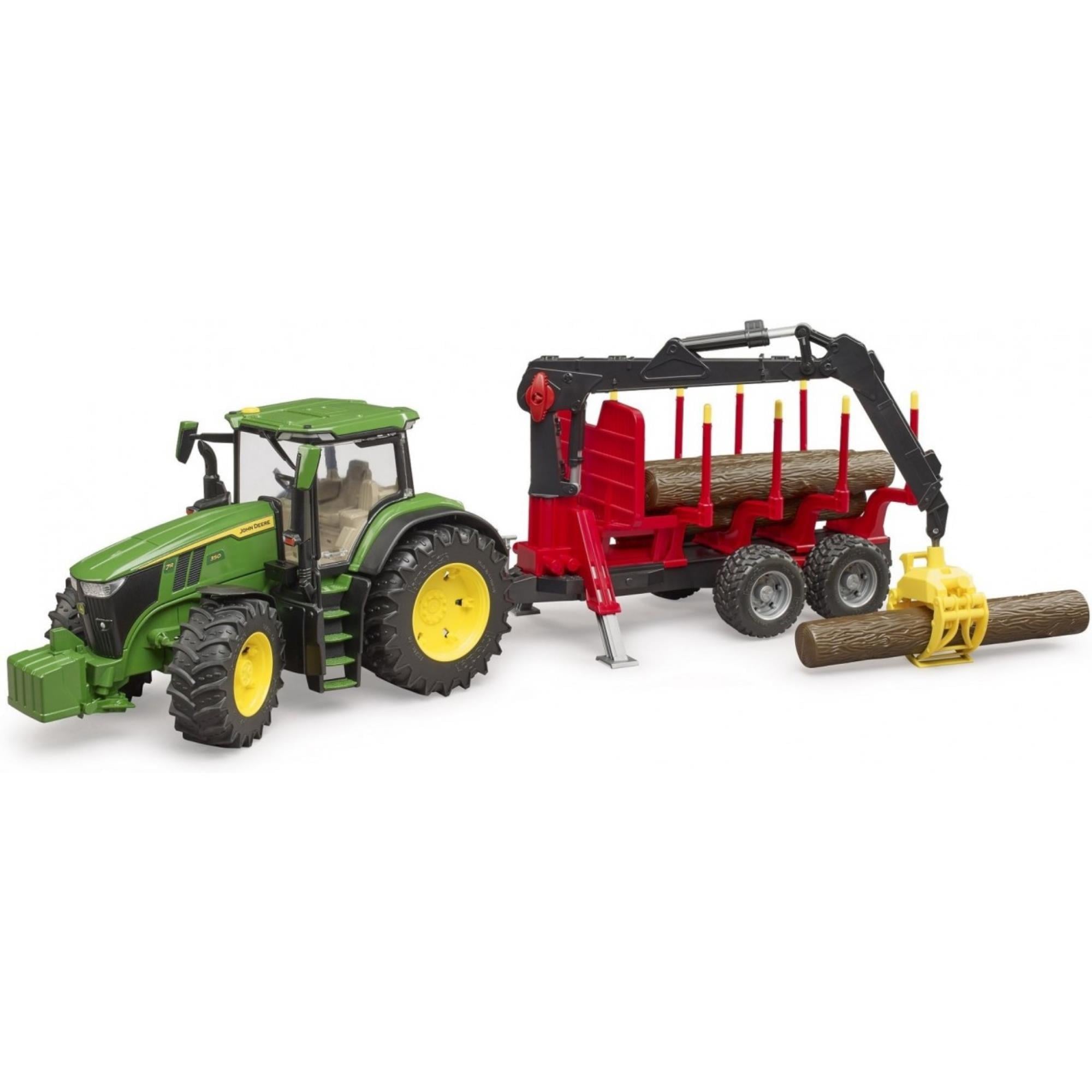 Іграшкова машинка Bruder Трактор John Deere з причепом та маніпулятором 1:16 (03154)