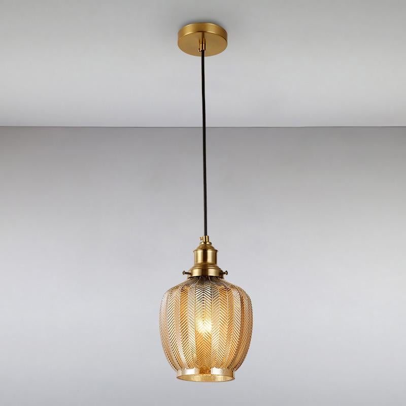 Підвіс скляний гранований Бронзовий/Кавово-прозорий (916-20-1 BR)