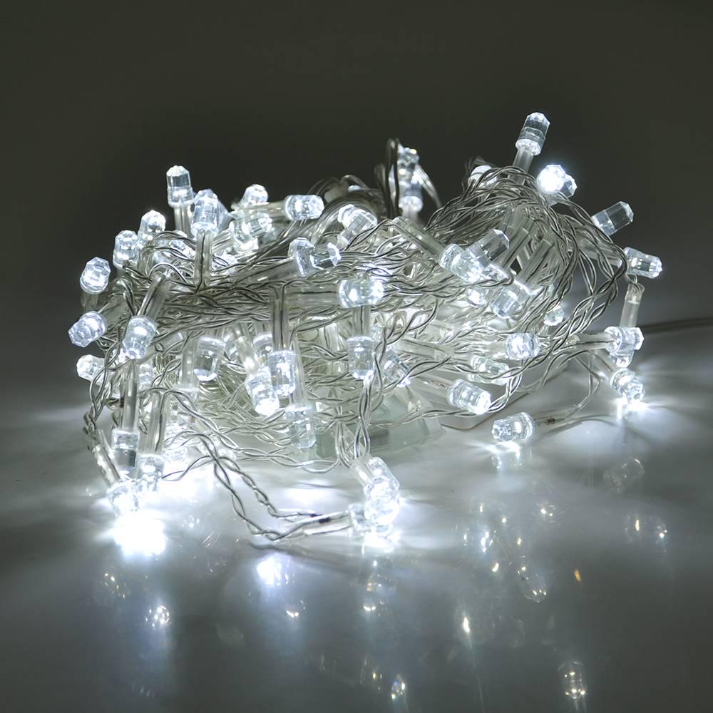 Гірлянди 120 LED шт.ора-Конус 8 режимів 3х0,3 м прозора ізоляція White Гірлянди 120 LED шт.ора-Конус 8 режимів 3х0,3 м прозора ізоляція White