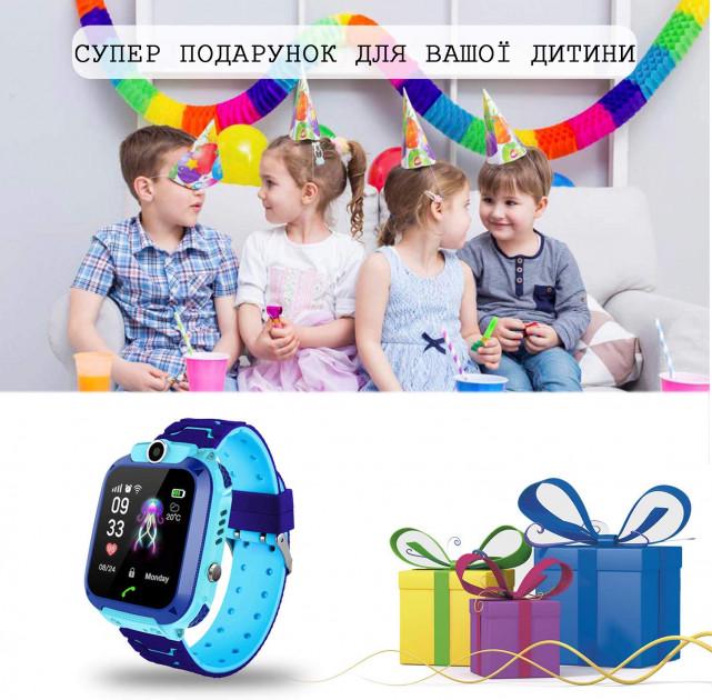 Годинник Kid Watch S12 з камерою/SIM картою/картою пам'яті/вологозахистом IP67 Синій - фото 7