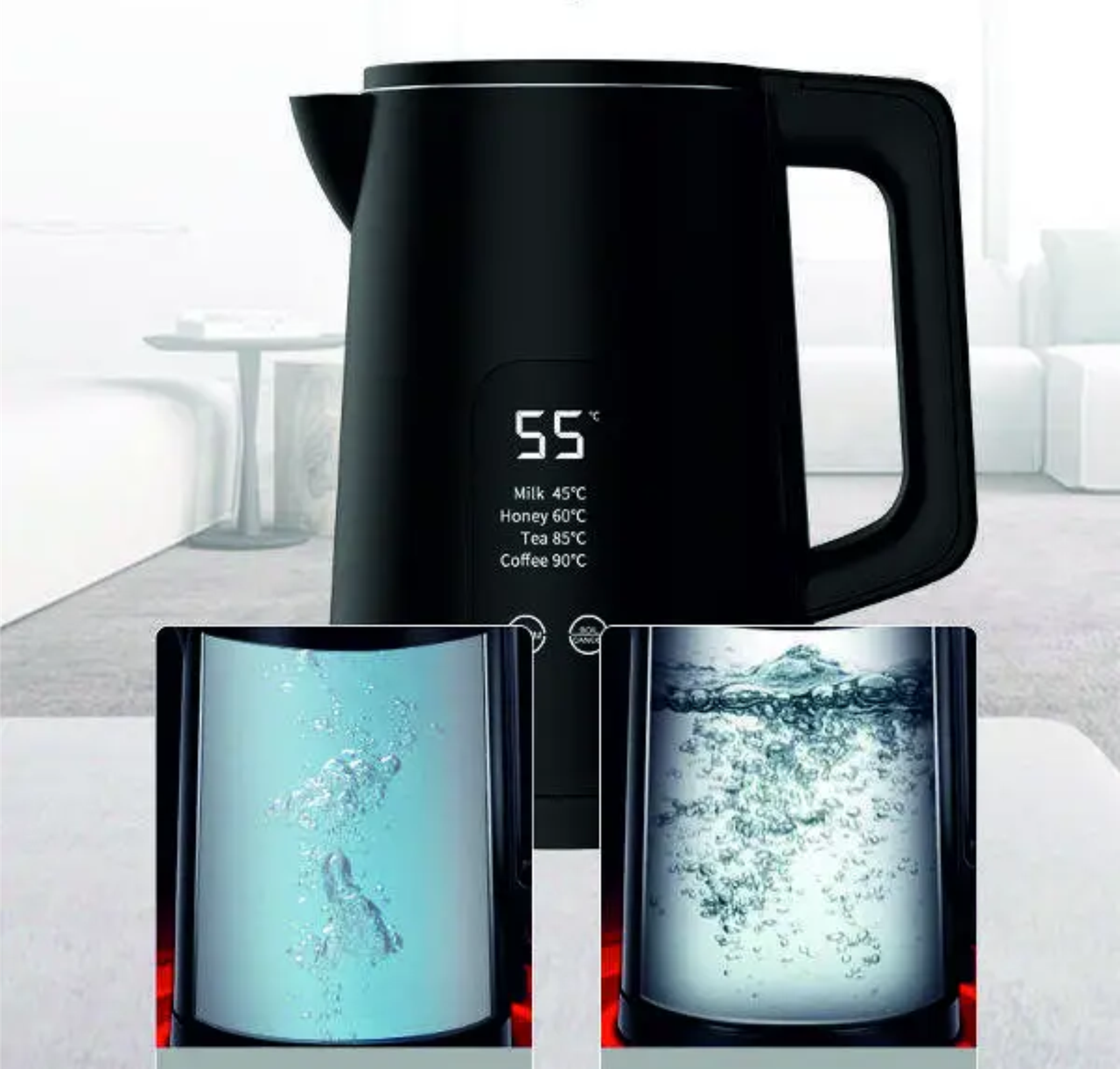 Электрический чайник Arden цифровой с системой регулировки температуры 1,7 л (482018693) - фото 5 Электрический чайник Arden цифровой с системой регулировки температуры 1,7 л (482018693) - фото 5