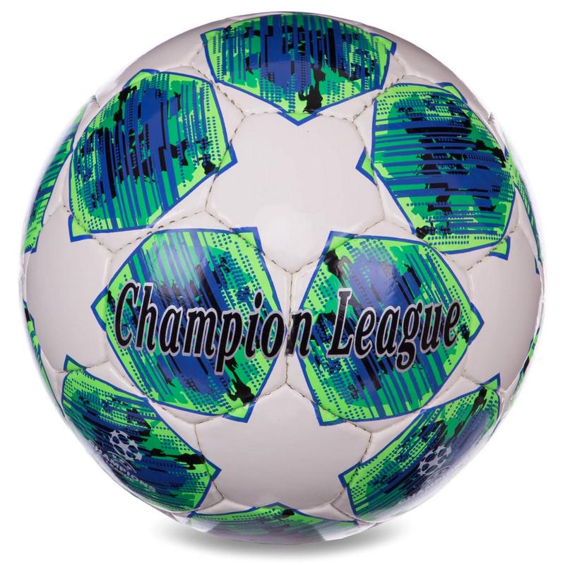 Мяч футбольный Zelart MATSA CHAMPIONS LEAGUE FINAL MADRID 2019 FB-8120 №5 PU Белый/Зеленый/Синий (DR008157)