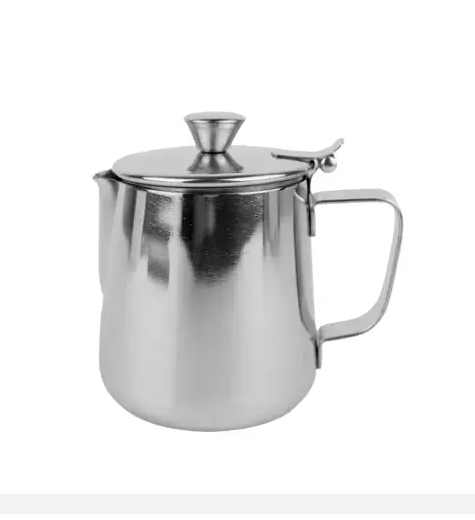 Молочник с крышкой Kamille из нержавеющей стали 350 мл (4385)