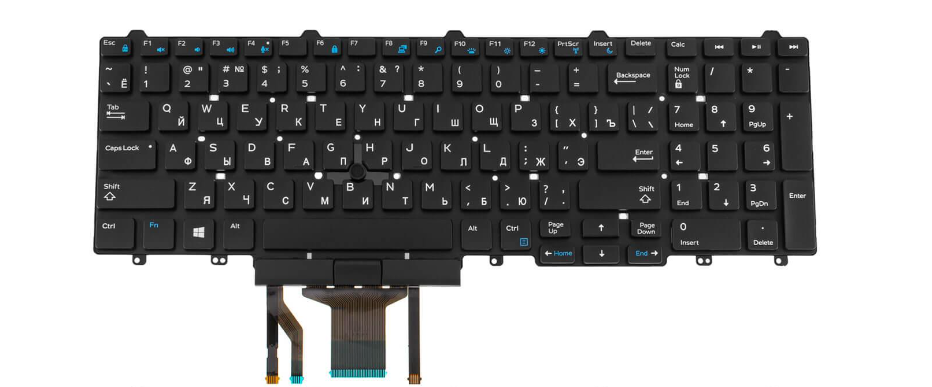 Клавиатура для ноутбука Dell Latitude 5590 с подсветкой клавиш матовая (9FN93)