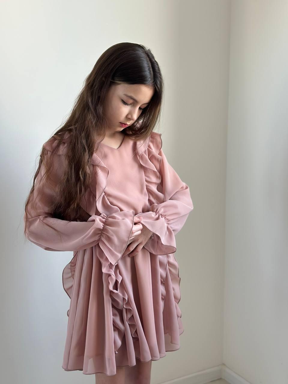 Сукня шифонова підліткова IRmAS 1330 158 см Мокко - фото 2