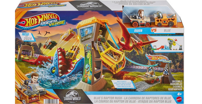 Набір треків Hot Wheels трамплін RacerVerse Jurassic World JW HTP12 WB3 Набір треків Hot Wheels трамплін RacerVerse Jurassic World JW HTP12 WB3