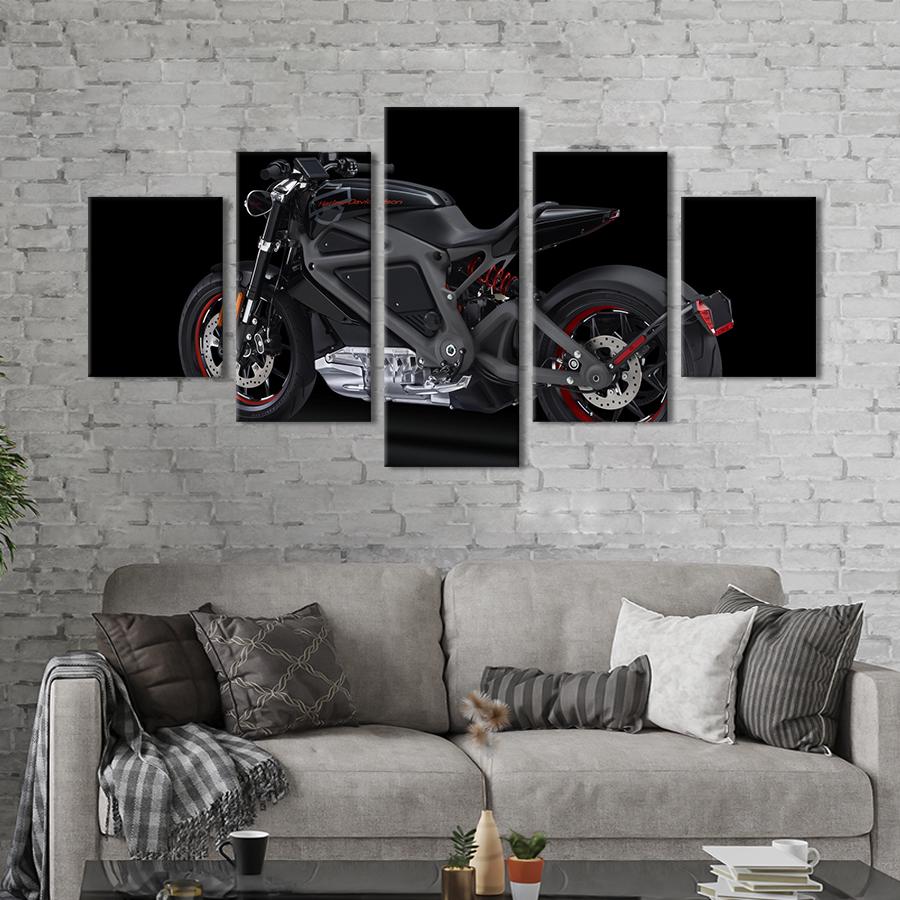 Картина на холсте Брутальный мотоцикл Harley-Davidson 187x94 см (1328-52)