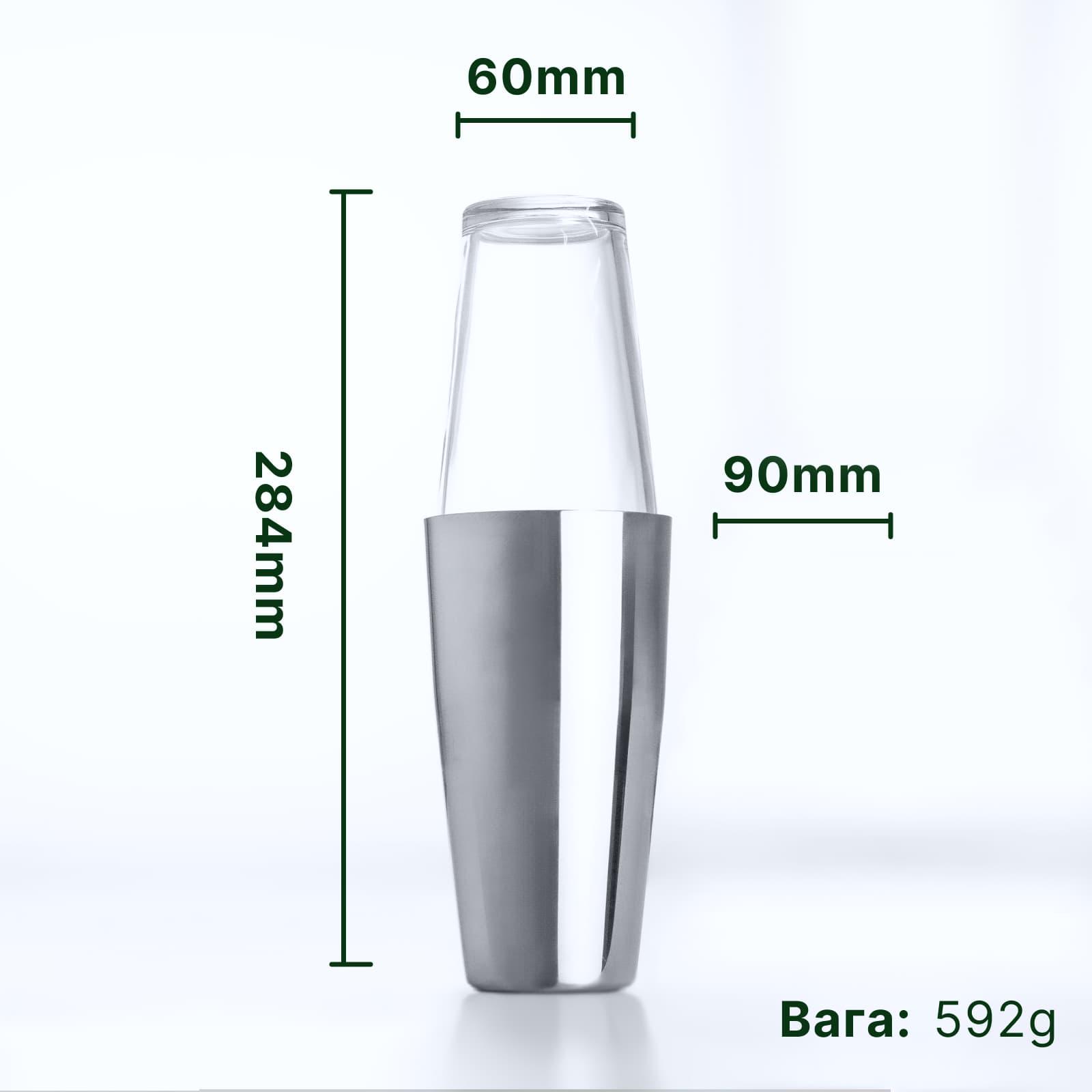 Шейкер Бостон Olin & Olin со стеклянным стаканом для коктейлей 850/480 мл Серебристый (6942-SH-850-480-b-s) - фото 4 Шейкер Бостон Olin & Olin со стеклянным стаканом для коктейлей 850/480 мл Серебристый (6942-SH-850-480-b-s) - фото 4