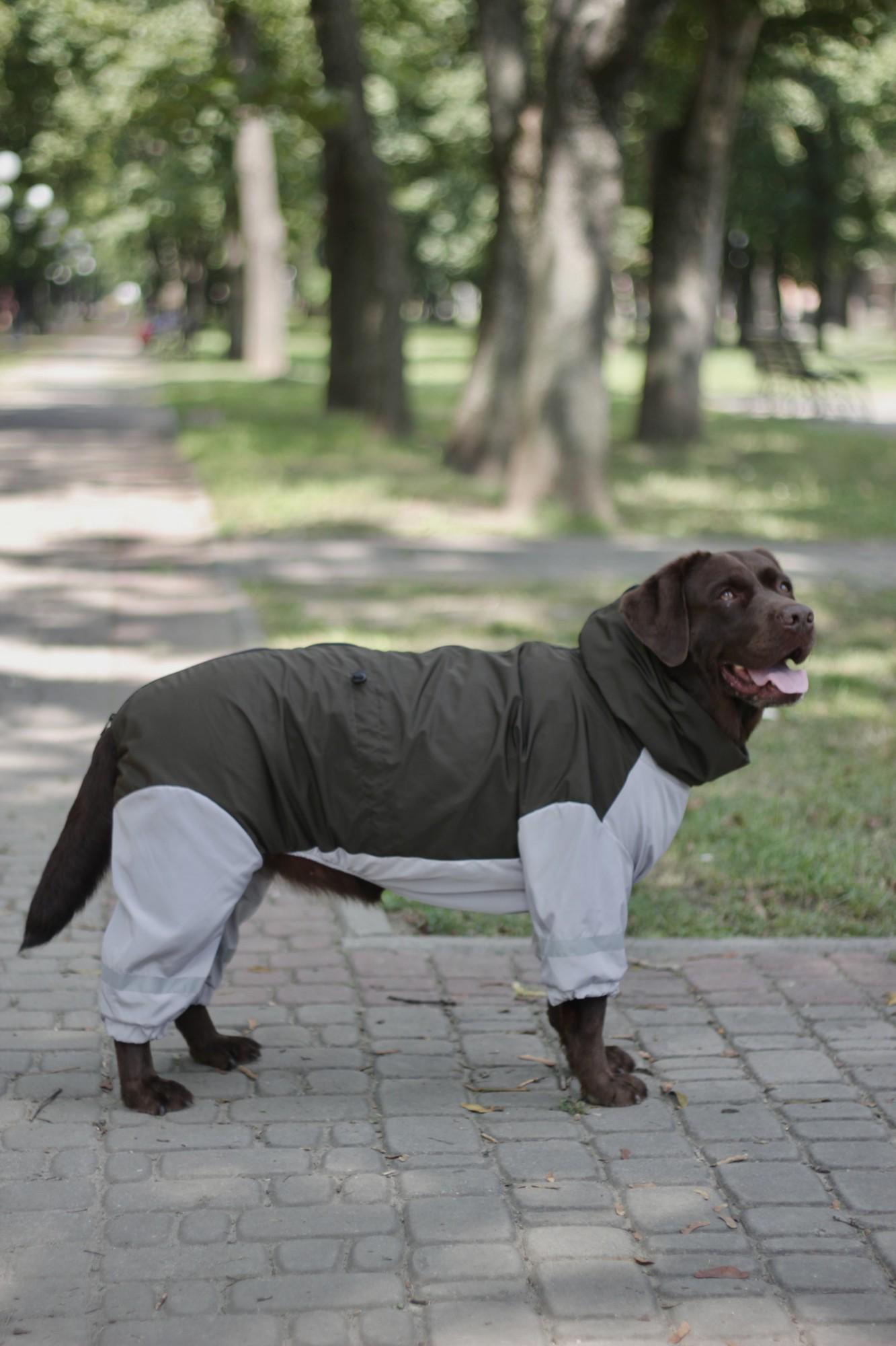 Дождевик для больших собак Dogs Bomba р. 11 Хаки (68565884)