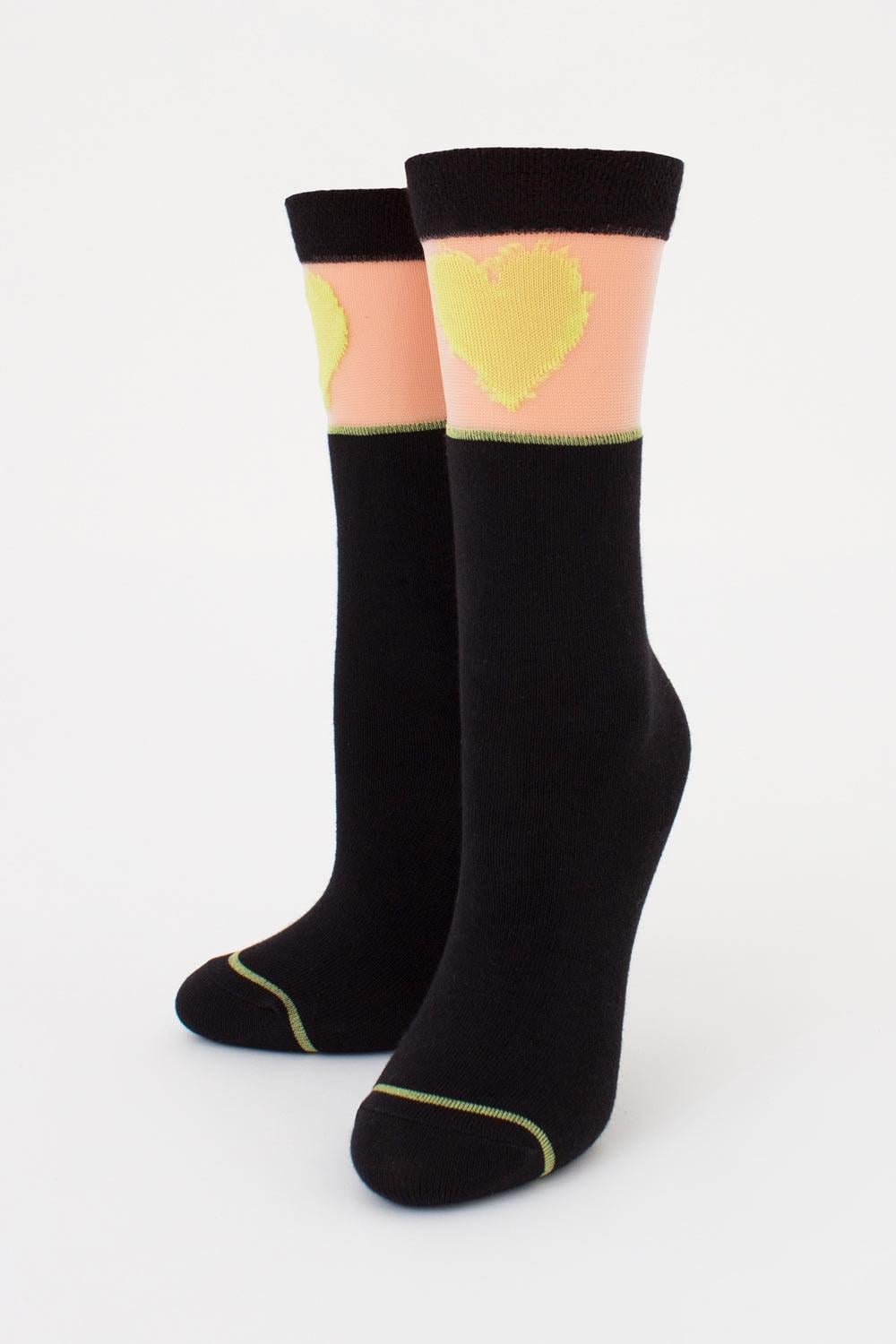 Гольфы детские хлопчатобумажные Giulia KG1 CRISTAL 007 16 Black/nero/lime (33341300)