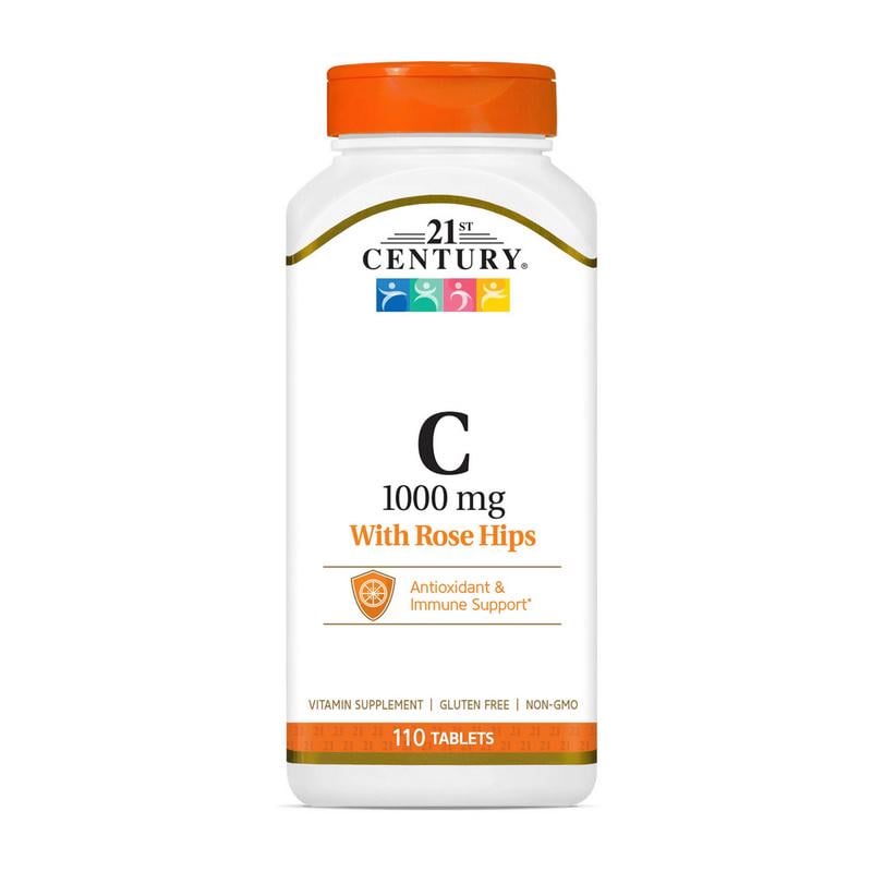 Витамин C с шиповником 21st Century Vitamin C 1000 with Rose Hips 110 табл. Витамин C с шиповником 21st Century Vitamin C 1000 with Rose Hips 110 табл.