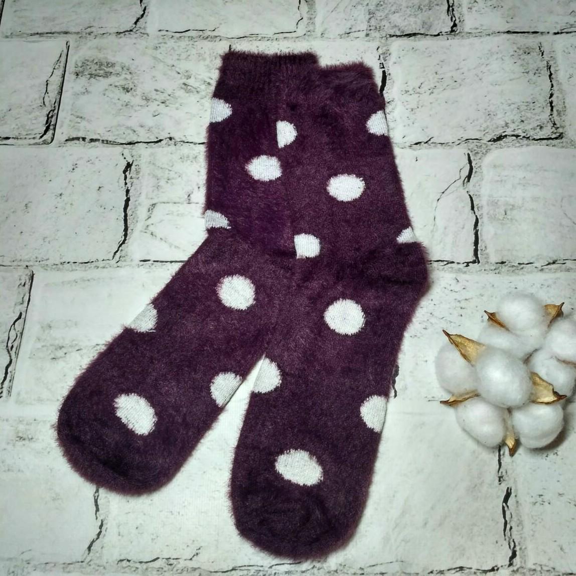 Термоноски женские высокие Горох норка/кашемир р. 36-40 Фиолетовый (BJ6624-5)