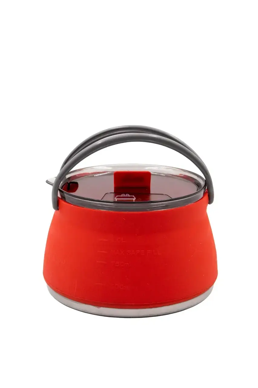 Чайник складаний силіконовий Tramp із сталевим дном 1 л (TRC-125-terracota)