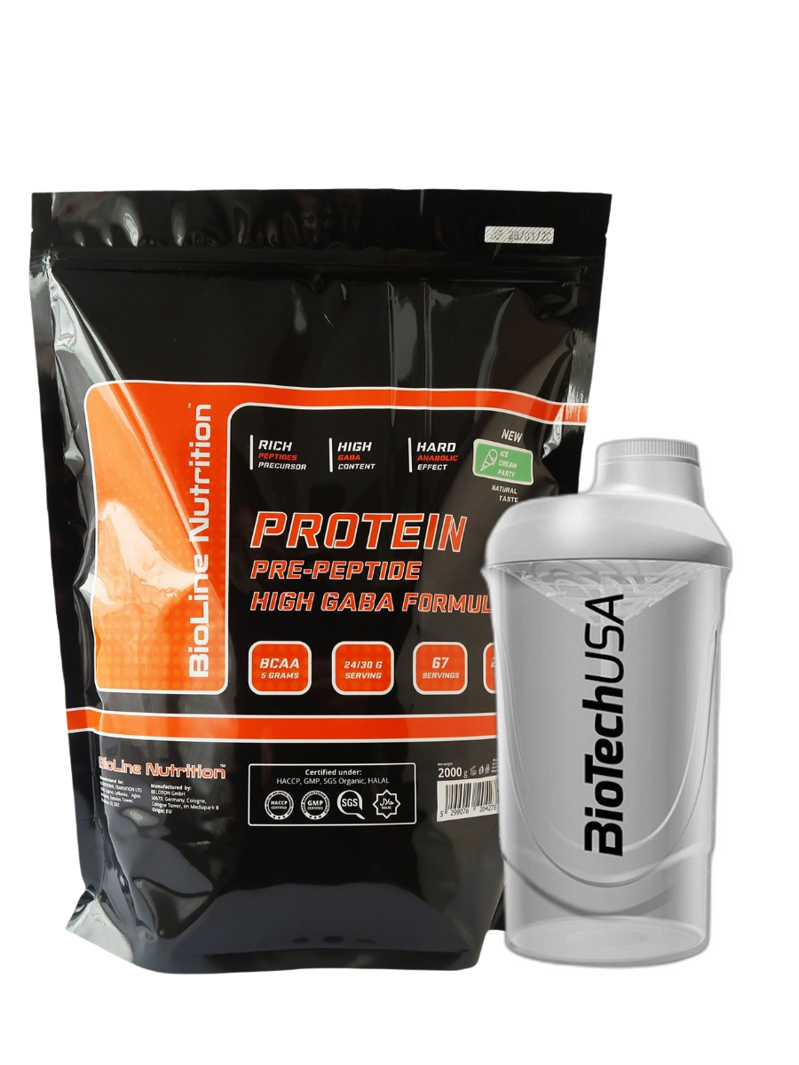 Протеин сывороточный Bioline 2 кг/шейкер Золотистая карамель дой-пак (1759604256)