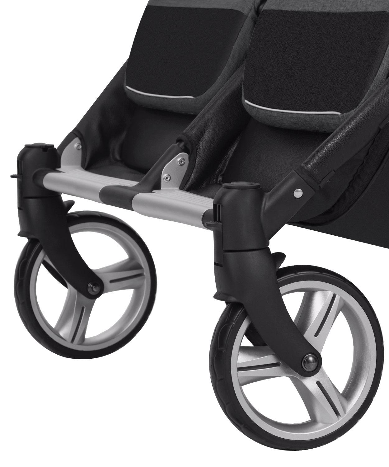 Коляска детская Carrello Connect для двойни с люлькой Serious Black (CRL-5502/1) - фото 9