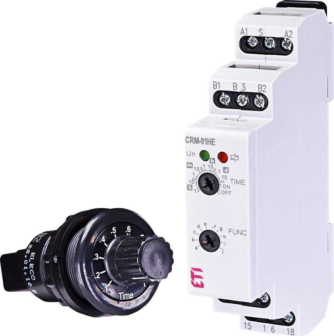 Реле часу ETI CRM-91HE UNI багатофункціональне 12-240V AC/DC 16A AC1 (2470085)