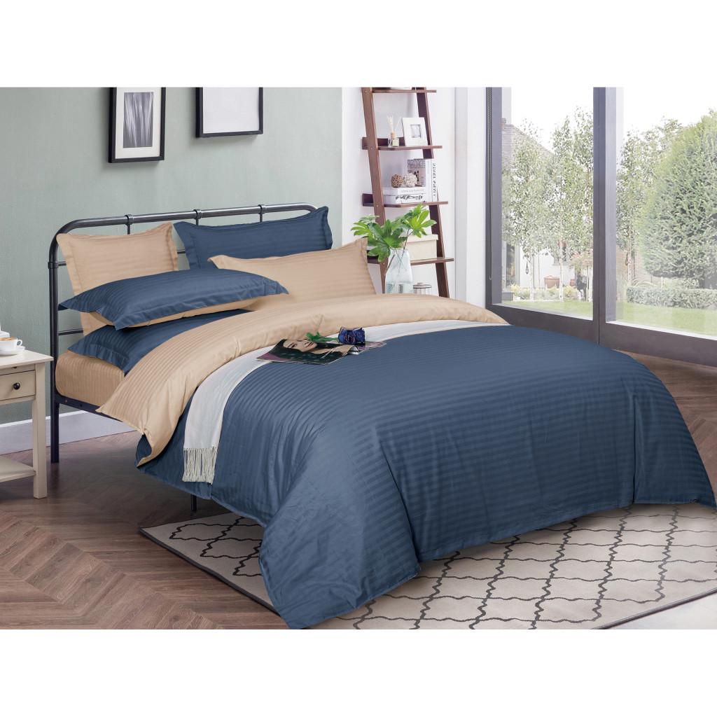 Комплект постельного белья MirSon Satin-Stripe 30-0020+30-0004 Danelli 160х220 см полуторный евро (2200005264874)