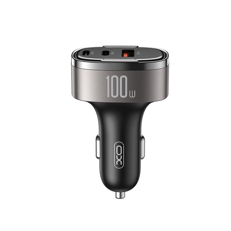 Зарядное устройство автомобильное XO CC61 Smart USB/Type-C/Lightning 100W Серебряный (XO-CC61)