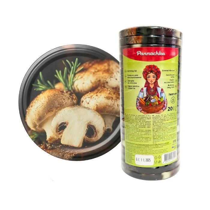 Кришка для консервації Гриби Твіст 82 мм 240 шт. (2185)