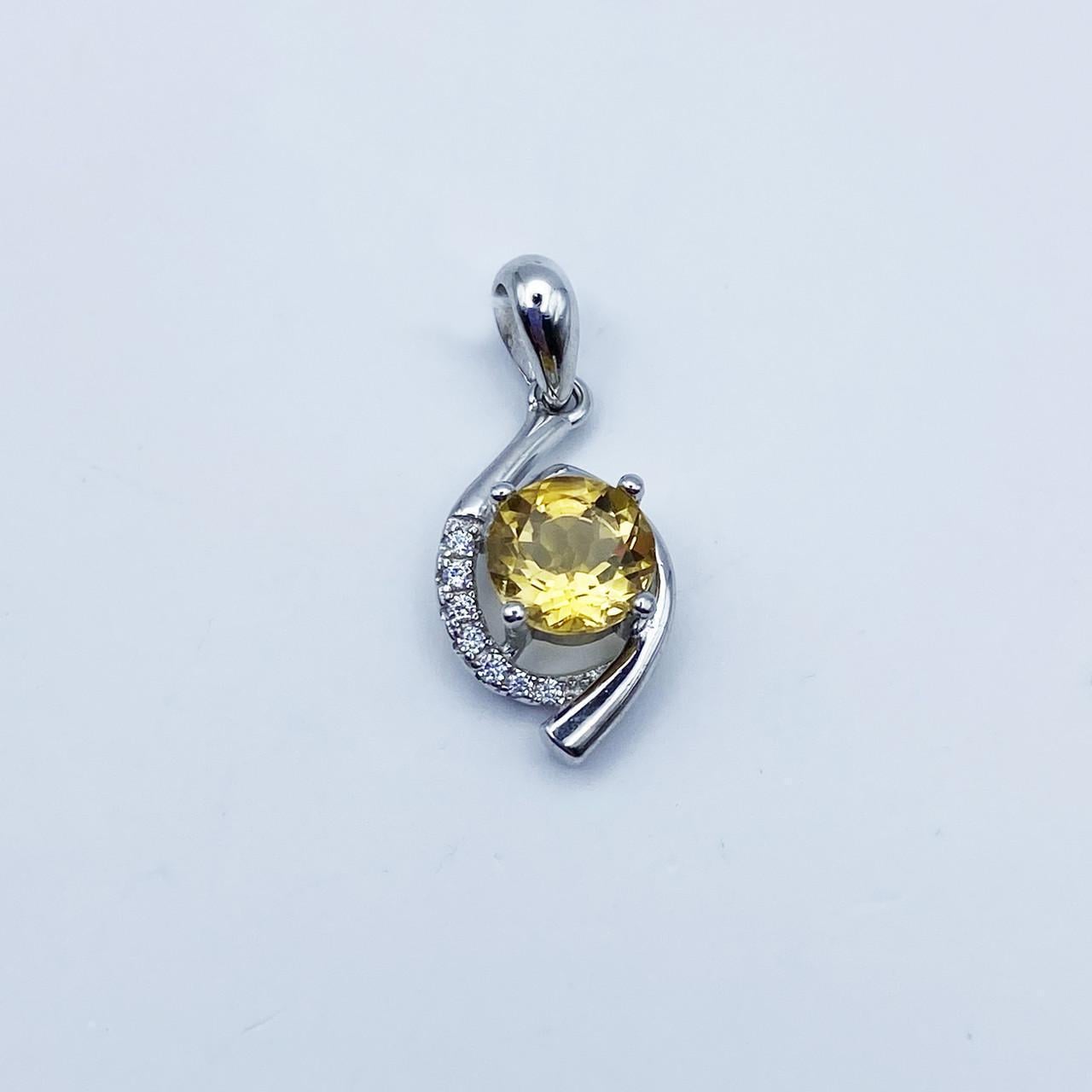 Серебряный кулон с цитрином 1,92 г (2349131442)