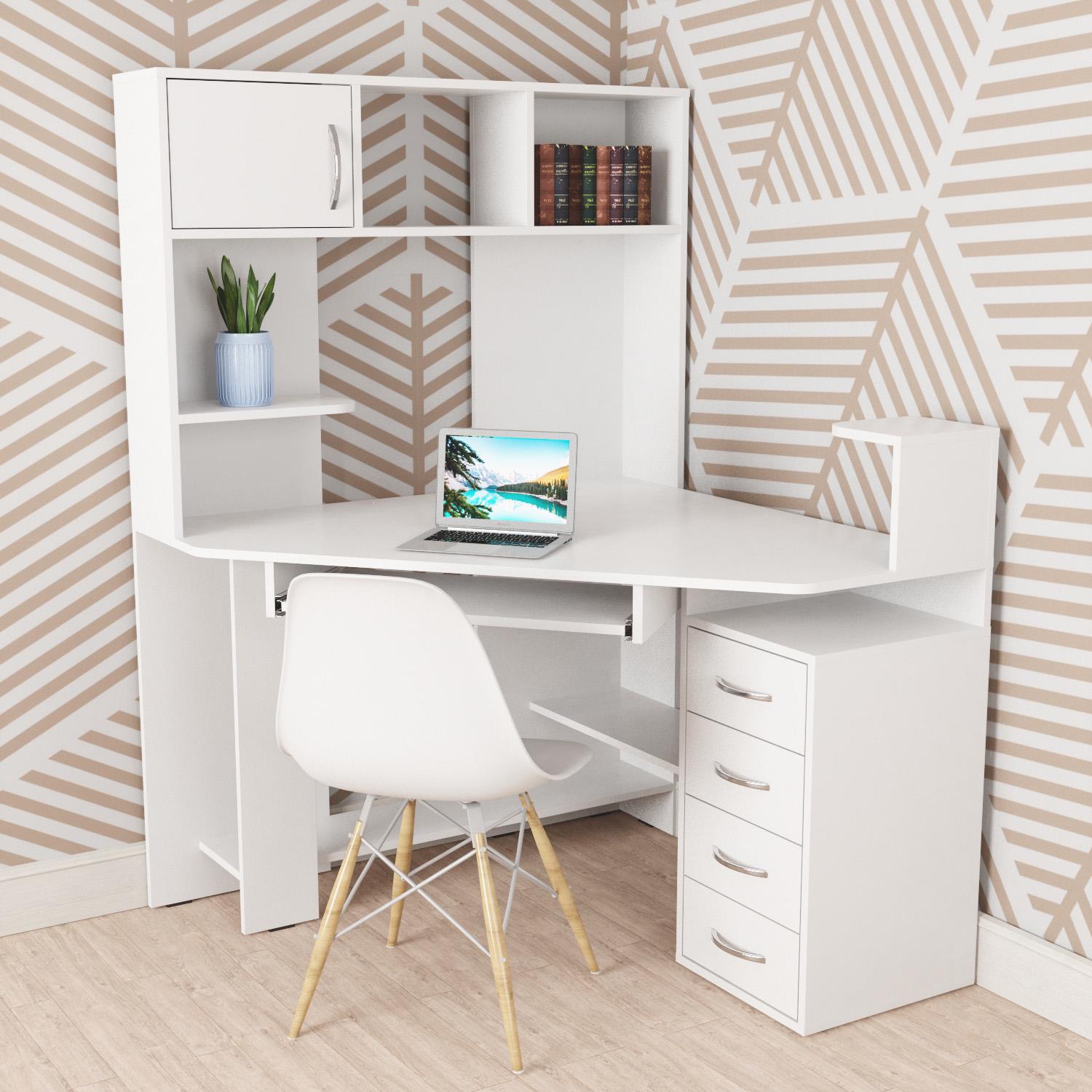 Компьютерный стол угловой ProКут Белый (MS908) - фото 2