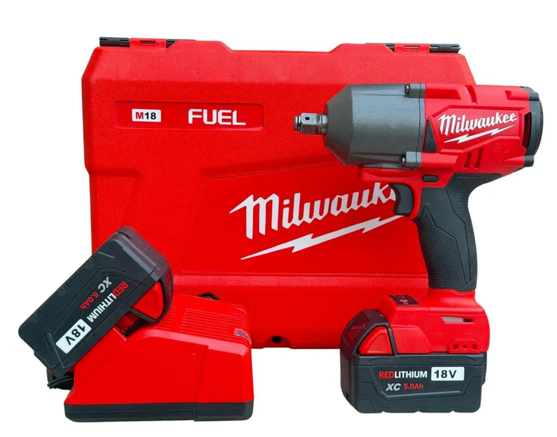 Гайковерт акумуляторний ударний Milwaukee 18 В 1300 Н·м 1/2" 2 АКБ 5 А/год (StN-MW-M18-02)
