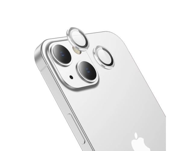 Захисне скло Hoco Tempered Glass 3D V12 Plus Metal Lens на задню камеру для Apple iPhone 15/15 Plus Срібний (33330)