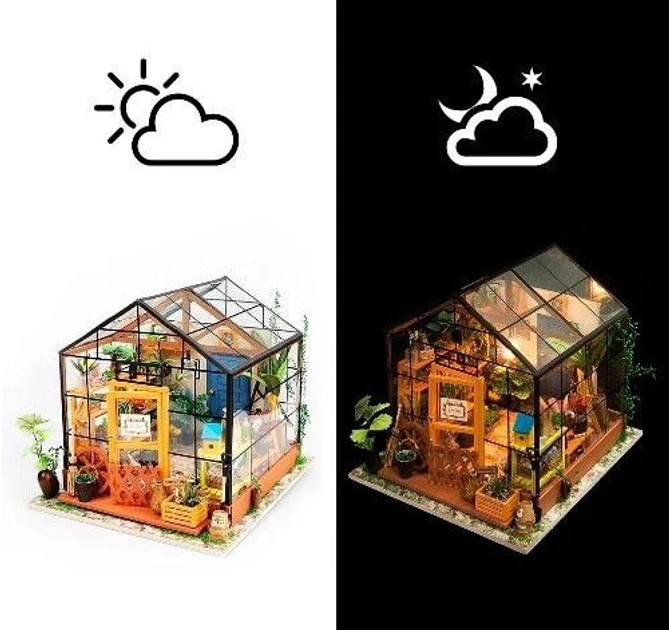 Конструктор румбокс 3D DIY DollHouse RoboTime Теплица (2509279481) - фото 6 Конструктор румбокс 3D DIY DollHouse RoboTime Теплица (2509279481) - фото 6