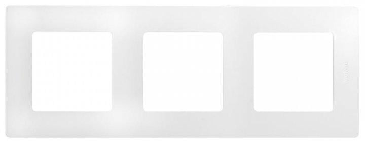 Рамка 3 пости Legrand 672503 Etika пластик Білий (11534099)