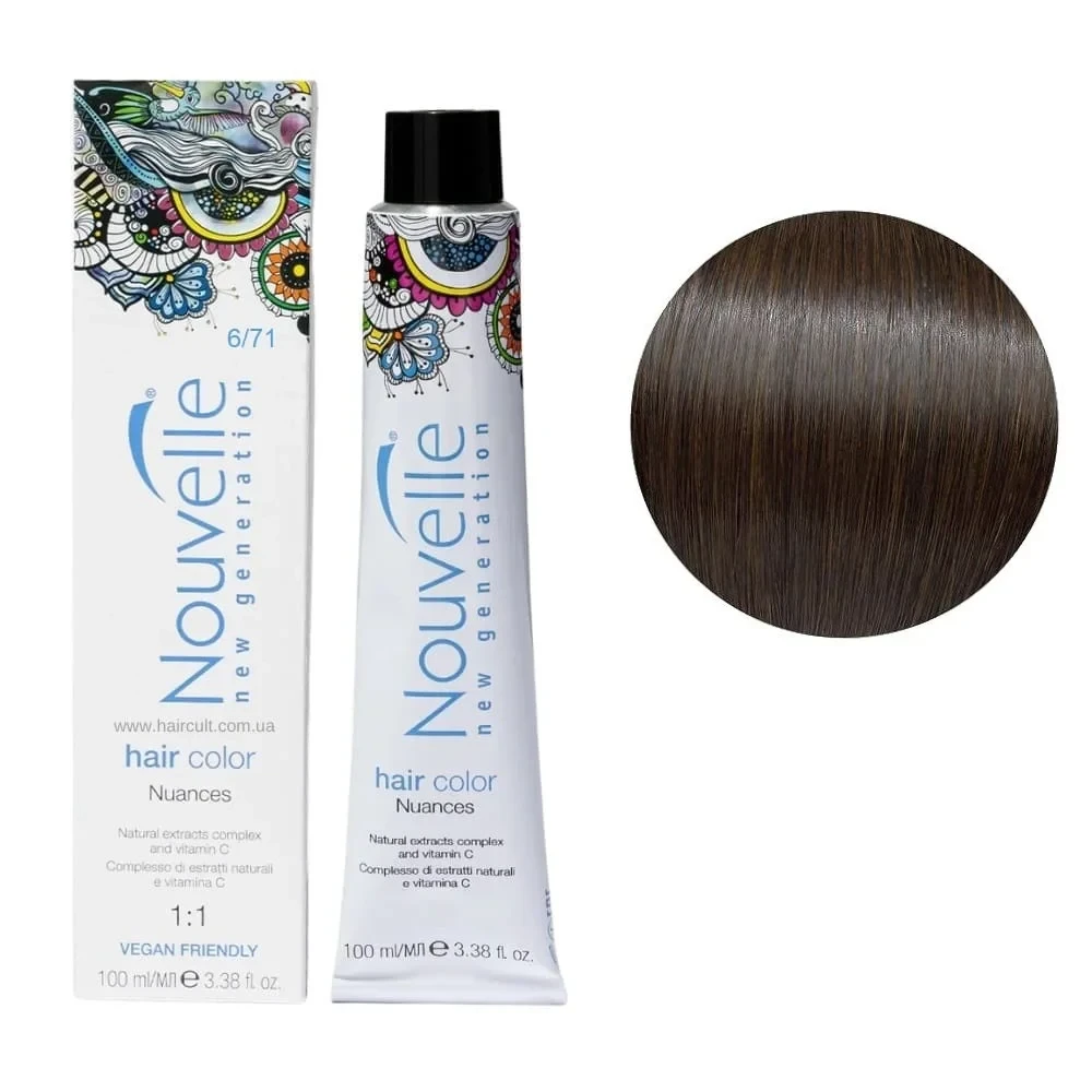 Краска для волос Nouvelle Hair Color 6/71 Графит 100 мл Краска для волос Nouvelle Hair Color 6/71 Графит 100 мл