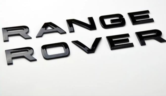 Напис Range Rover Букви Чорний глянець (1213197489)