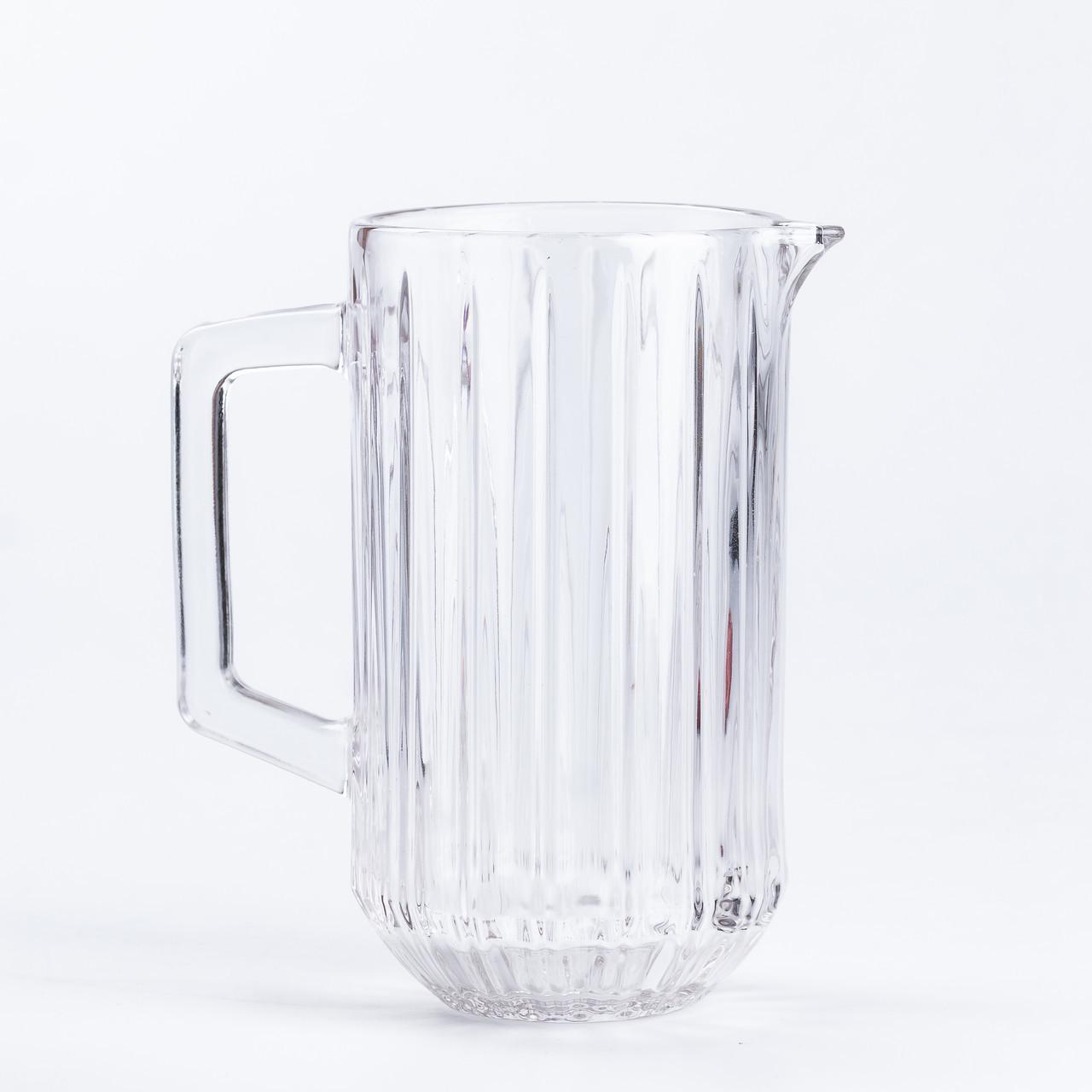 Кувшин для напитков с толстого стекла 1,2 л Прозрачный - фото 3 Кувшин для напитков с толстого стекла 1,2 л Прозрачный - фото 3