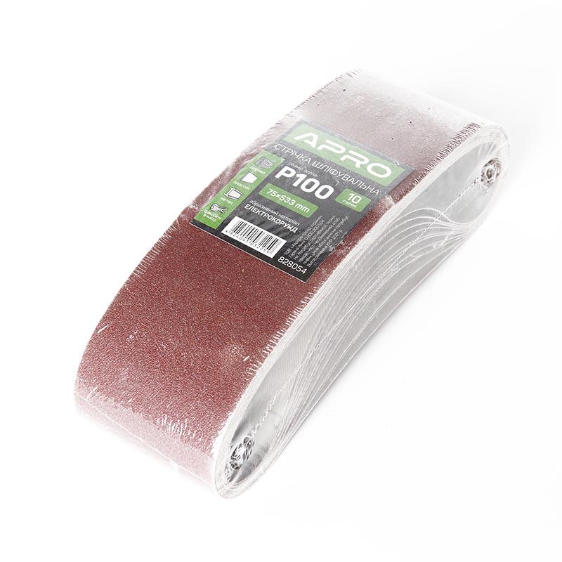 Стрічка шліфувальна нескінченна Apro P100 75x533 мм 10 шт. (18665539) - фото 2 Стрічка шліфувальна нескінченна Apro P100 75x533 мм 10 шт. (18665539) - фото 2