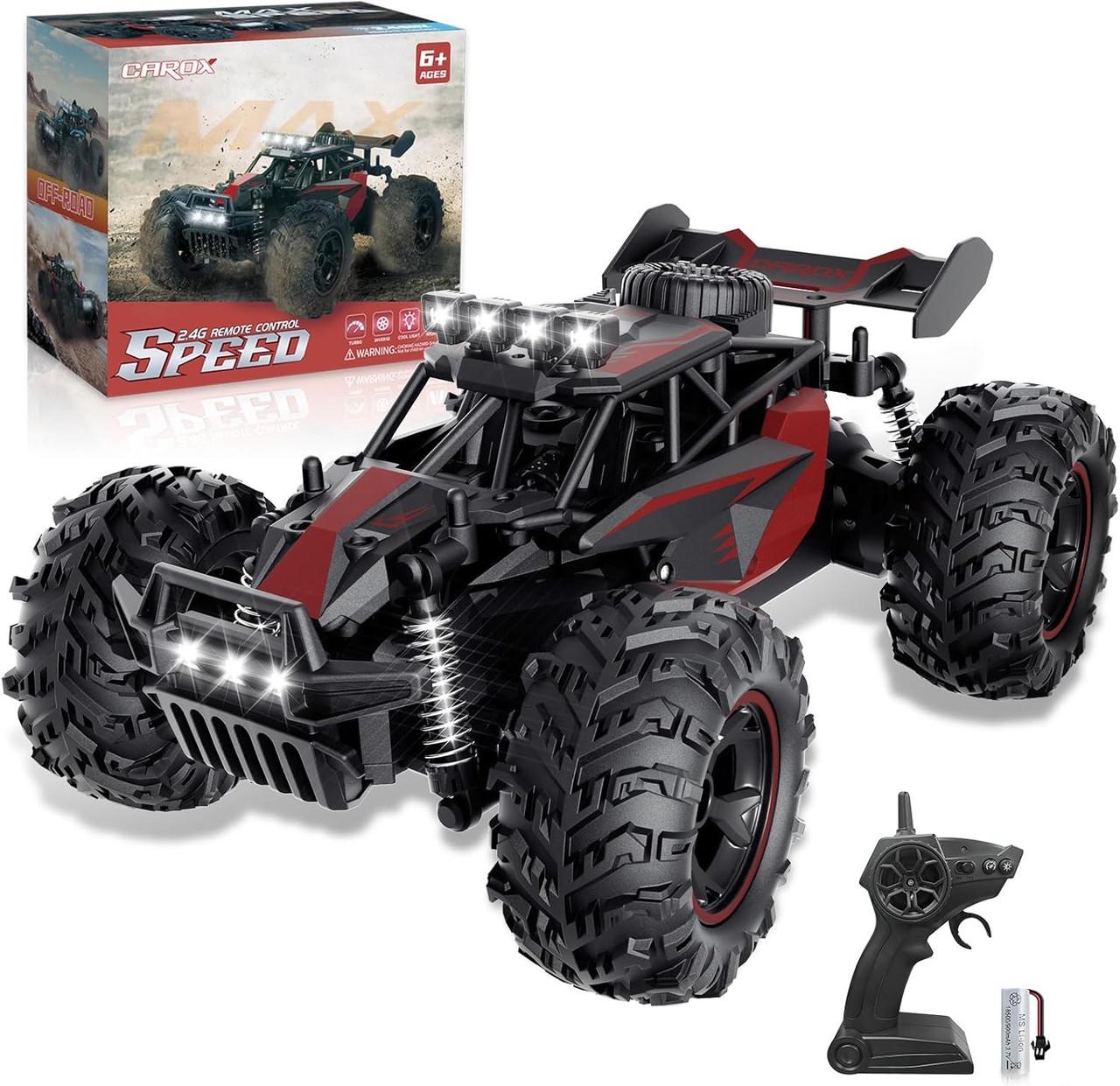Автомобиль на радиоуправлении Carox 2,4 ГГц 25 км/ч внедорожный монстр-грузовик 1:18 с фарами и освещением шасси (2914418972)