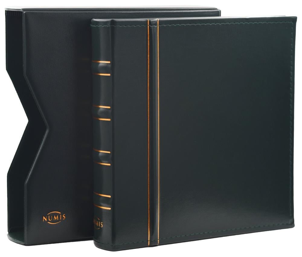 Альбом Leuchtturm NUMIS для 143 монет 5 л. c футляром classic Зеленый (А01109)