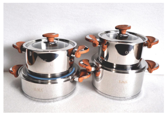 Набір каструль із сотейником OMS із нержавіючої сталі 8 предметів (1076-8) - фото 6 Набір каструль із сотейником OMS із нержавіючої сталі 8 предметів (1076-8) - фото 6