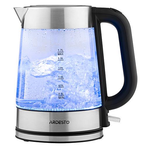 Електрочайник Ardesto EKL-F200 strix 2150 Вт 1,7 л Сріблясто-чорний (13538855)