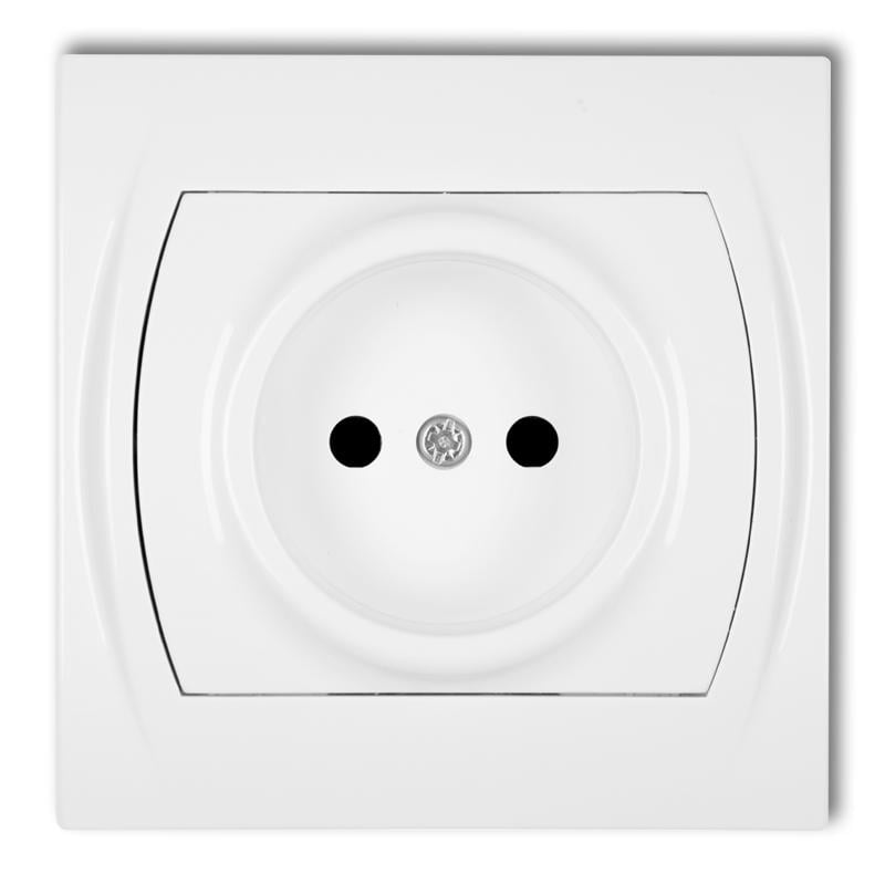 Розетка Karlik Logo Белый (LGP-1p)