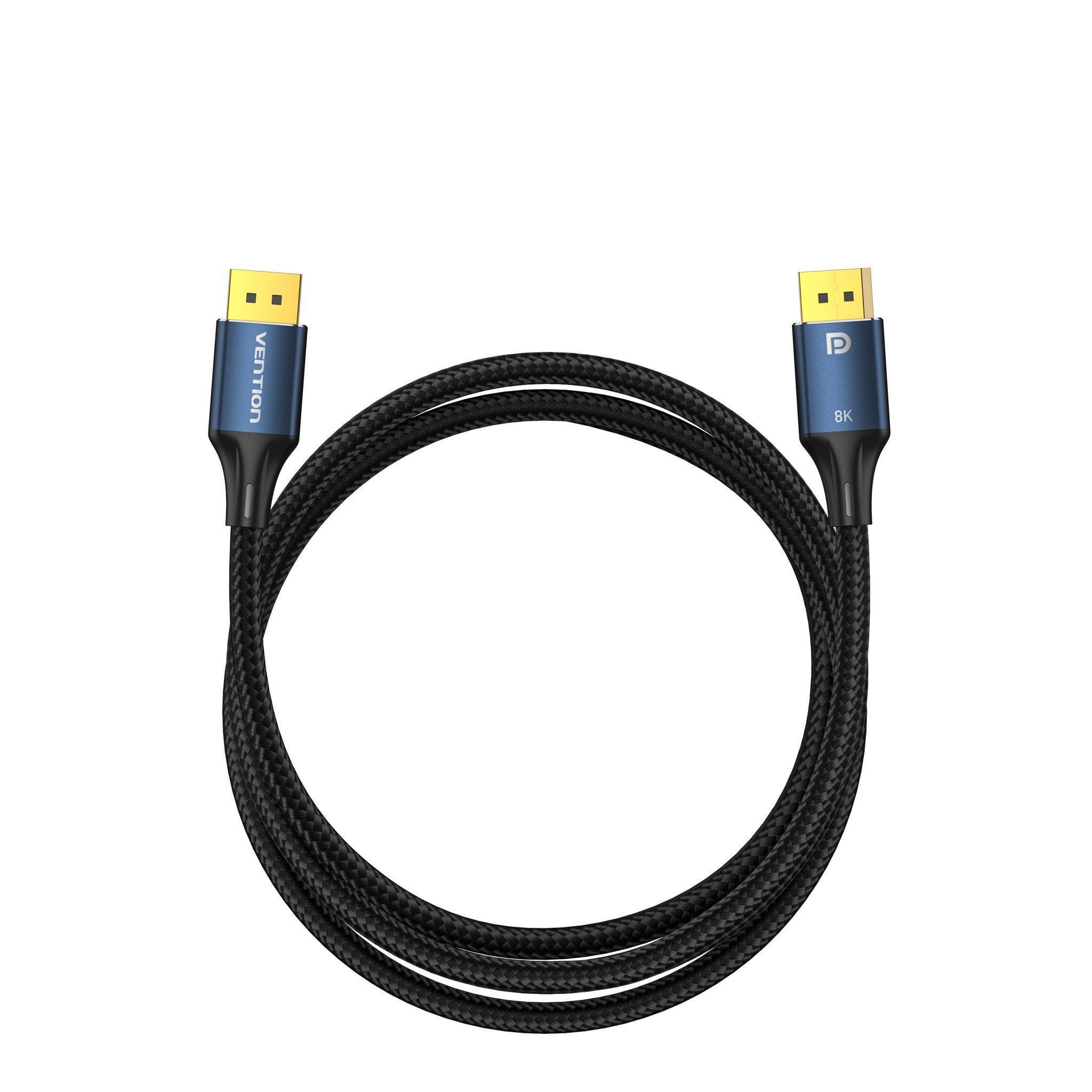 Кабель Vention DisplayPort 1.4 8K 60Hz 4K 144Hz 1080p 240Hz 32.4 Гбит/с DP Dynamic HDR G-Sync Free Sync 5 м Черный (HCELJ) - фото 14