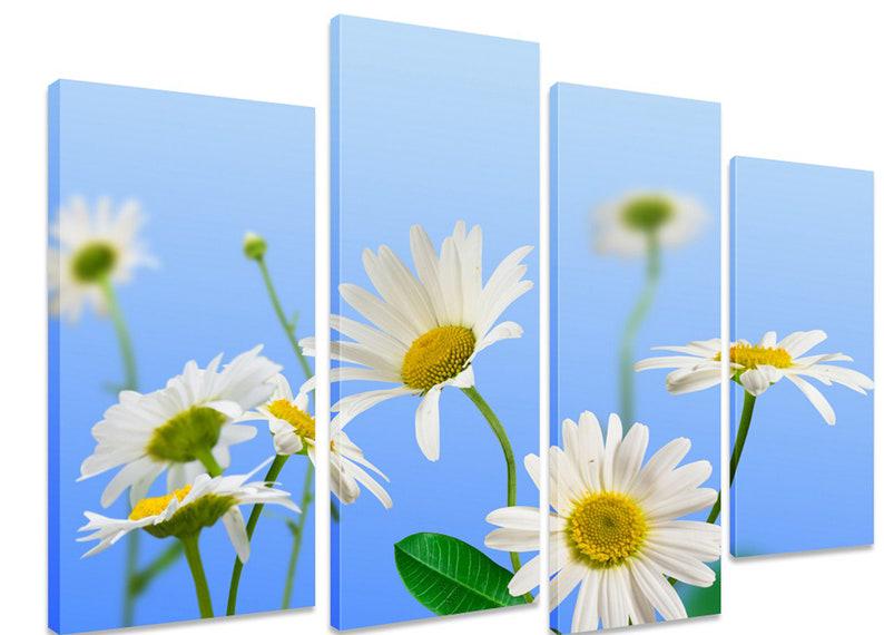 Модульная картина KIL Art Ромашки на холсте из четырех частей 129x90 см (M4_L_420)