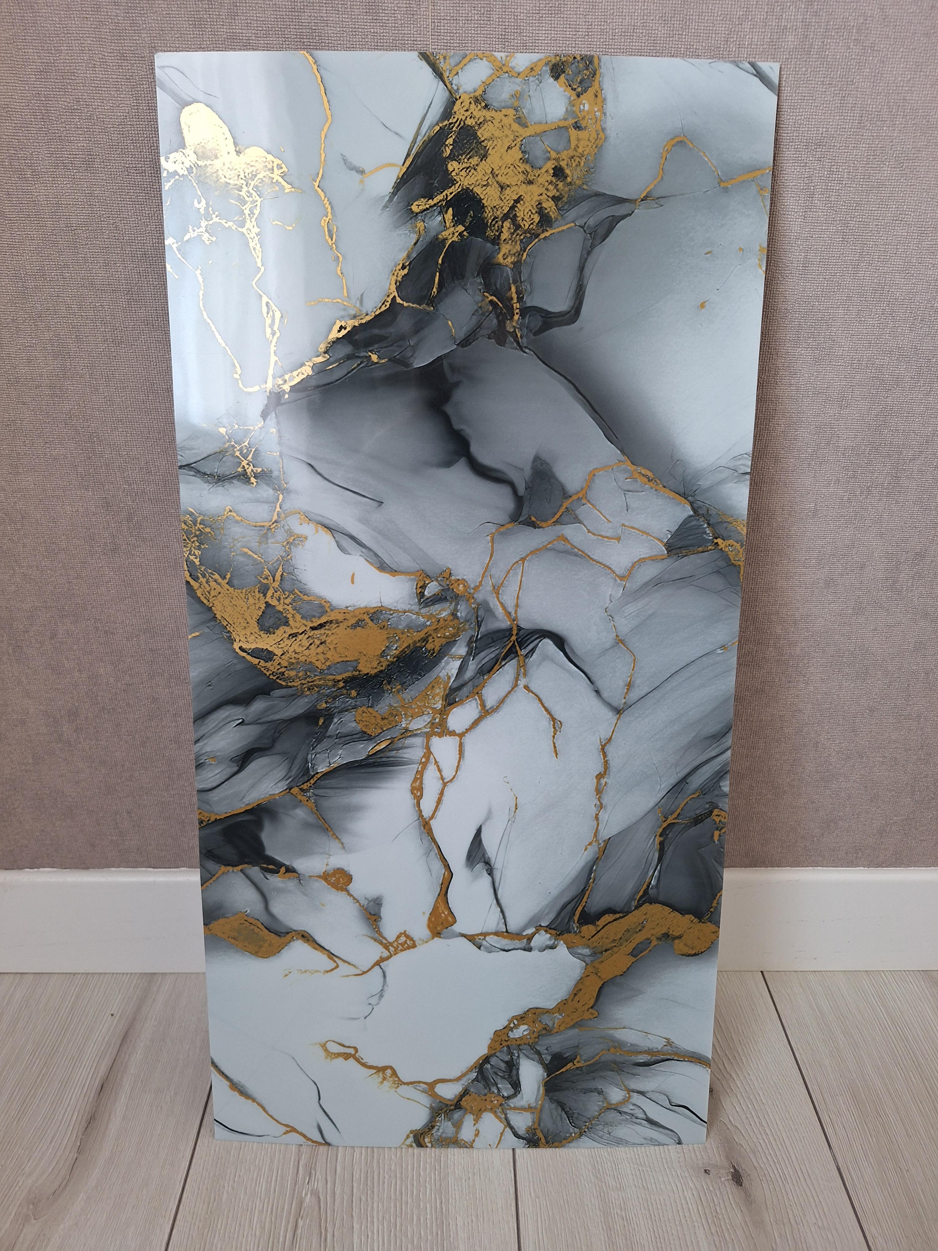 Плитка-самоклейка виниловая мрамор 600х300х2 мм глянцевый (F04)