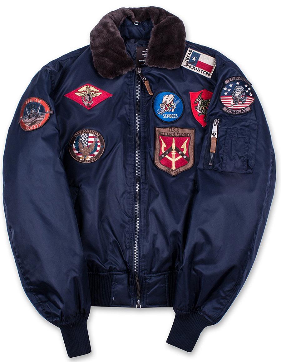 Бомбер Top Gun B-15 with patches XL Navy (TGJ1542PNVXL)