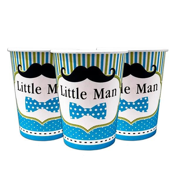 Бумажные стаканы Little Man 10 шт. 250 мл