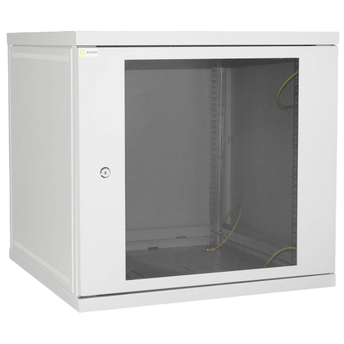 Шкаф серверный телекоммуникационный IPCOM СН-12U-060х045-ДС-7035 со стеклом 12U 600x450 мм Белый (33352897)