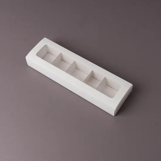 Коробка для конфет на 5 шт. с окном 43x43x30 см Белый (13277)