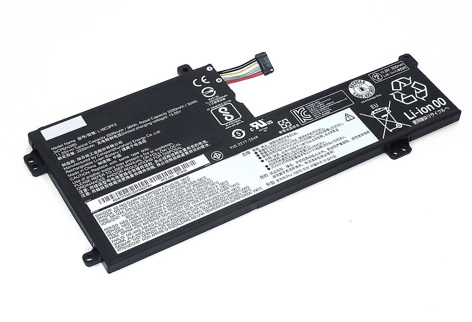 Аккумулятор для ноутбука Lenovo L18C3PF2 IdeaPad L340-15 11,4 V 4220 mAh (073485)