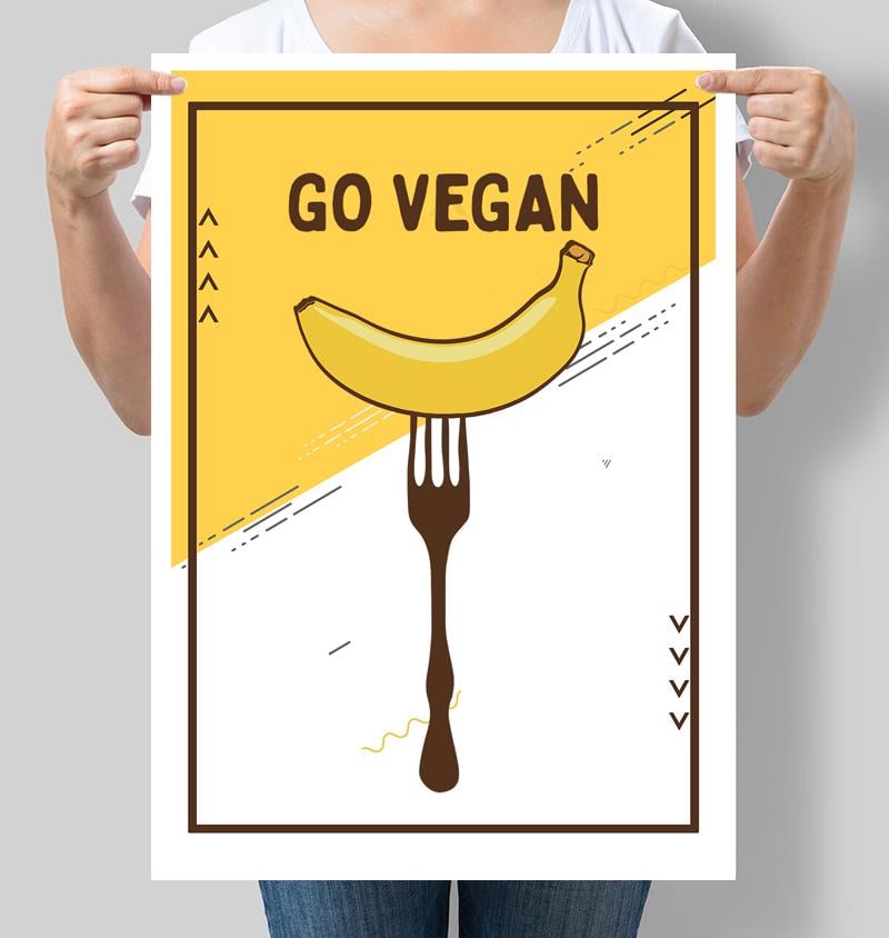 Постер вегетаріанство Go vegan 42х60 см (М101)