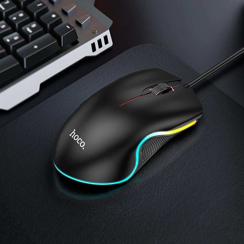 Компьютерная мышка Hoco Enjoy gaming luminous wired mouse GM19 (2005110373) - фото 5
