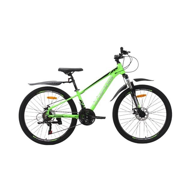 Велосипед CrossBike COMPASS 26" 12,5" Зелений/Чорний (589)