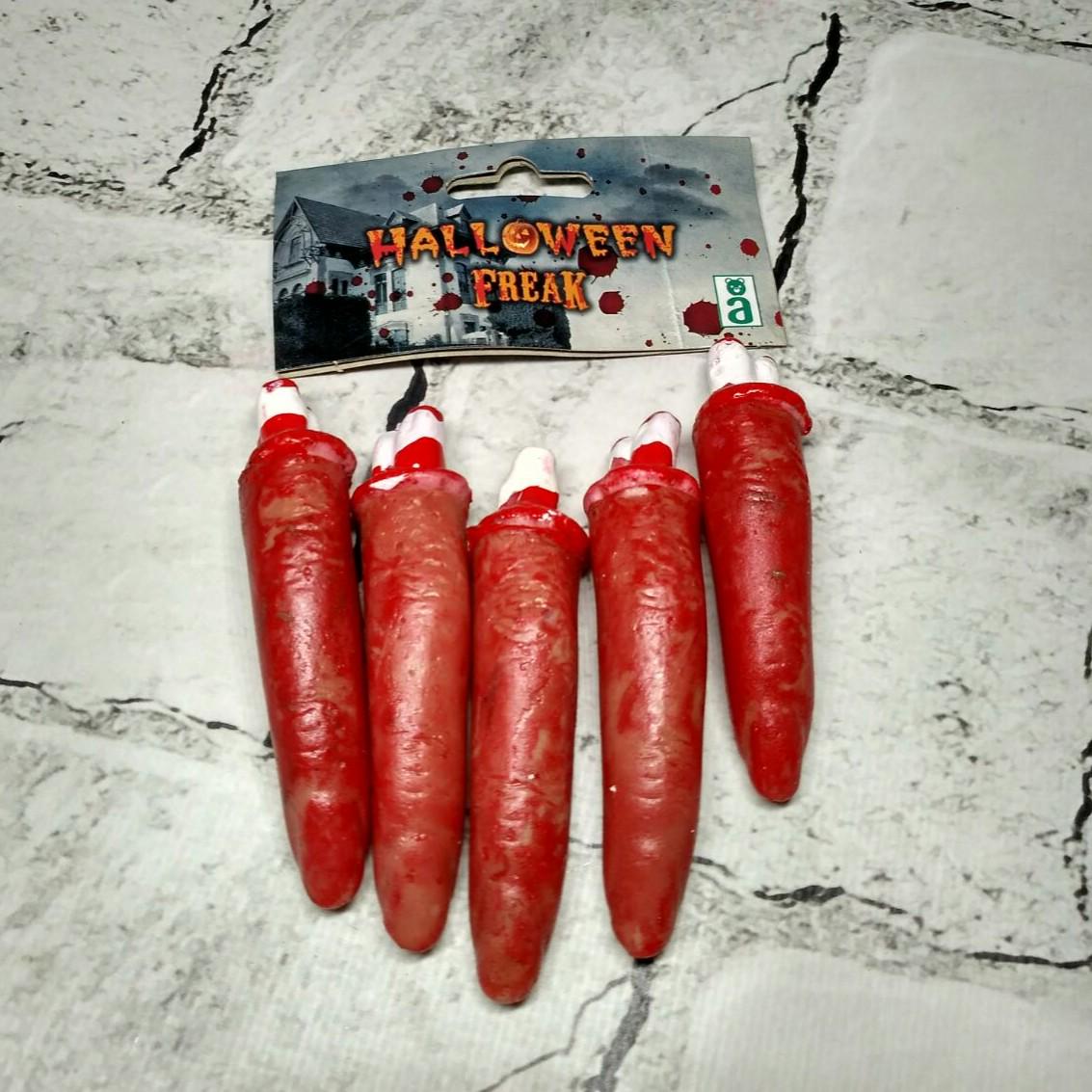 Отрубленные пальцы декор на Хэллоуин набор 5 шт. (K-339)